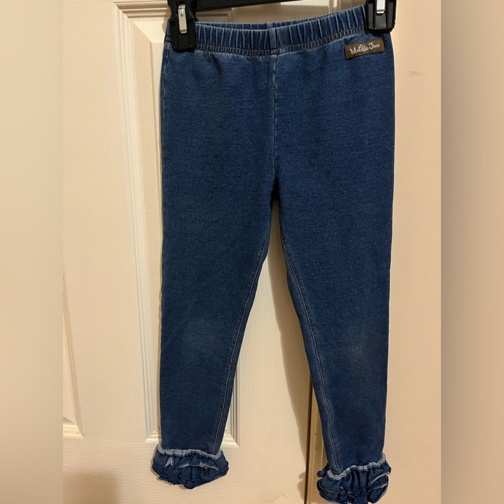 Matilda Jane Jean ruffle leggings